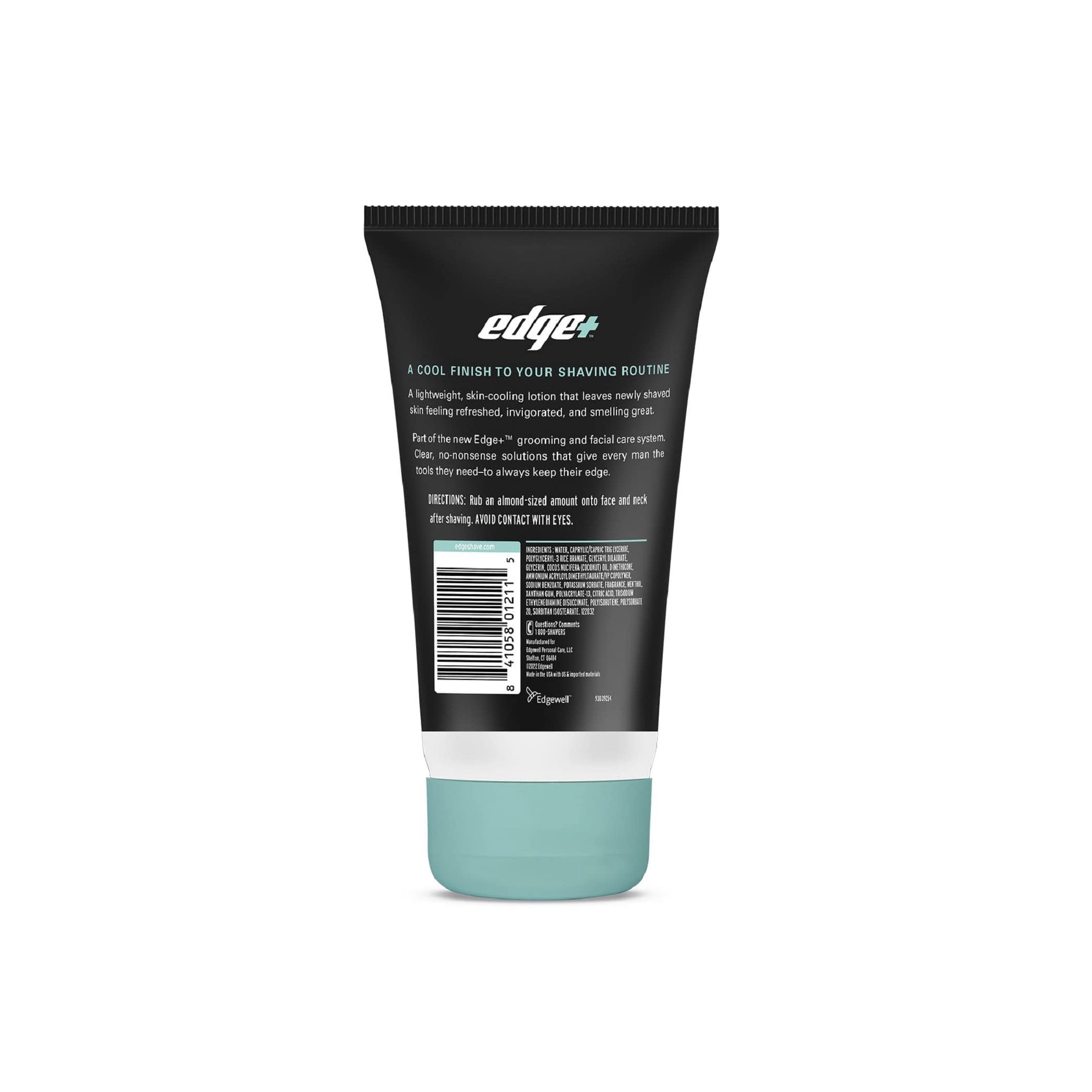 Edge+ Cooling Post Shave Lotion with Eucalyptus & Tea Tree, 3 Oz