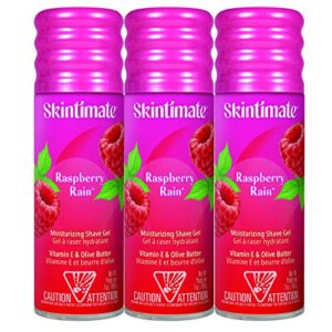 skintimate raspberry rain moisturizing shave gel for women, 7oz (3 pack)