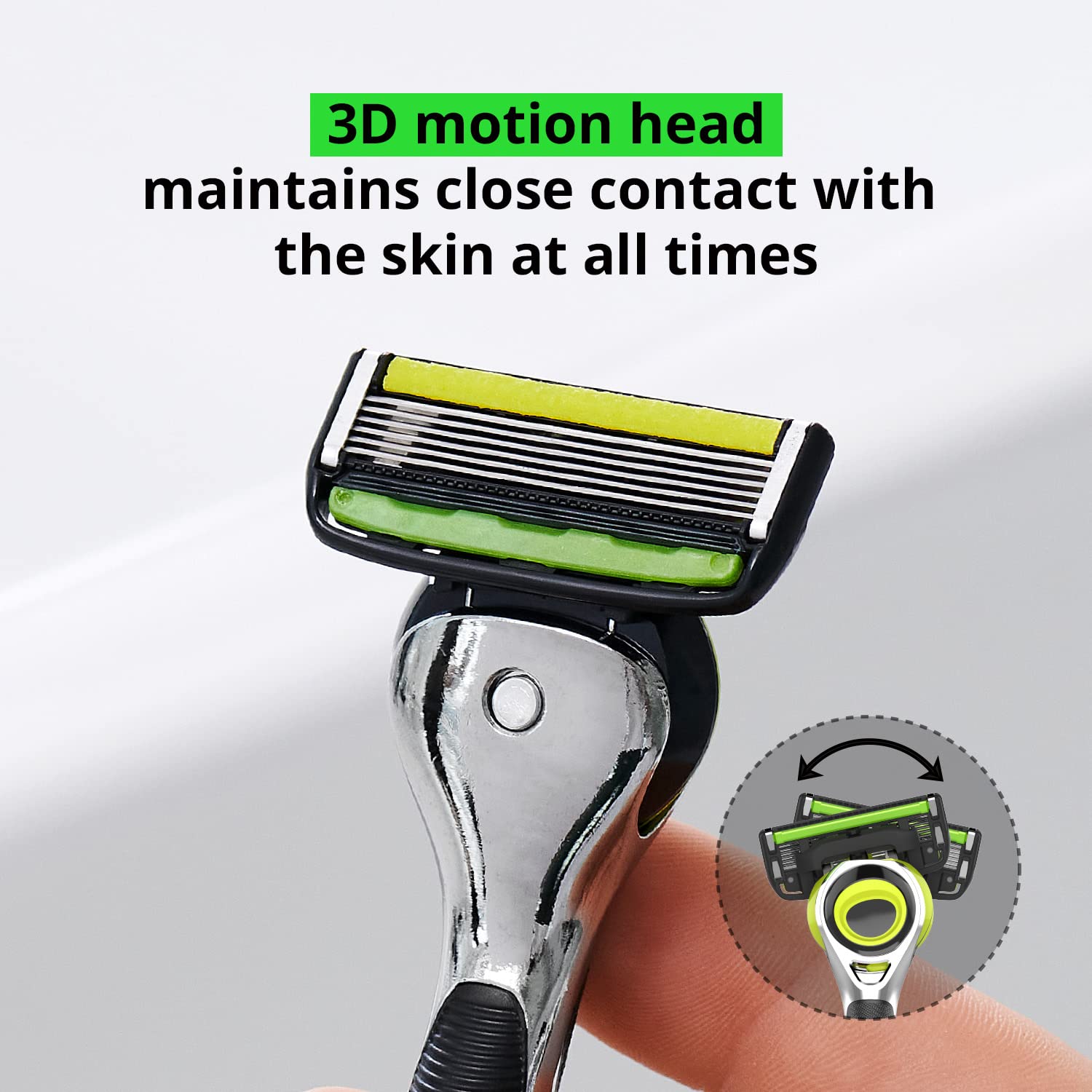 Dorco Pace 6 Pro 3D Motion Razor System - 1 Handle + 9 Cartridge Set