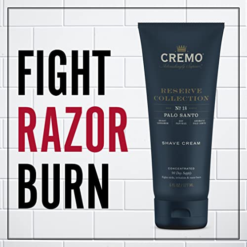 Cremo Barber Grade Palo Santo (Reserve Collection) Shave Cream, Astonishingly Superior Ultra-Slick Shaving Cream Fights Nicks, Cuts and Razor Burn, 6 Fl Oz (2 Pack)