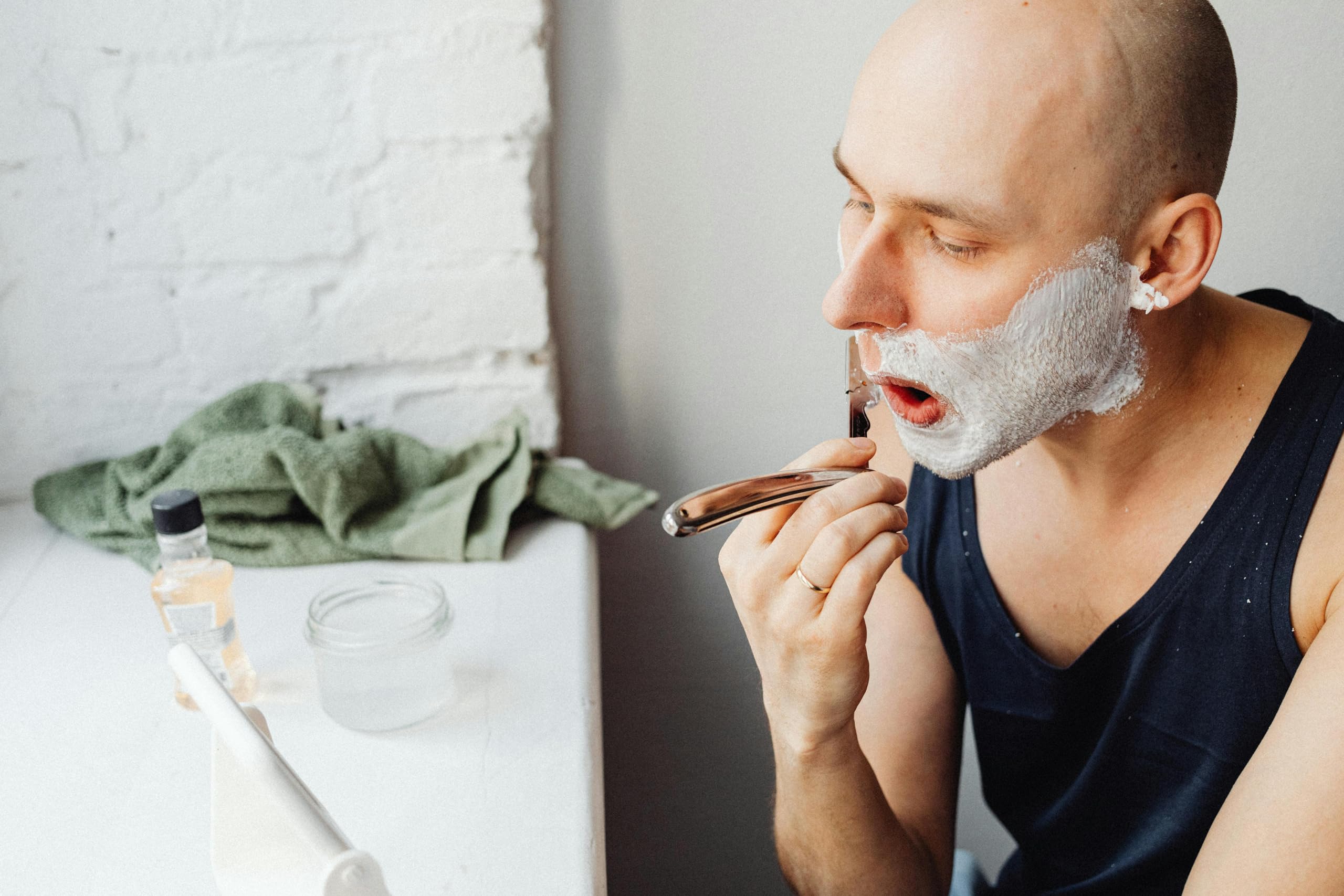 Iconikal Wood Handled Badger Hair Shaving Brush, 2-Pack Aeorsol-Free Shaving Cream