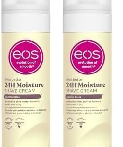 eos Shea Better Shaving Cream for Women - Vanilla Bliss | Shave Cream, Skin Care and Lotion with Shea Butter and Aloe | 24 Hour Hydration | 7 fl oz, (601) (Pack of 2)