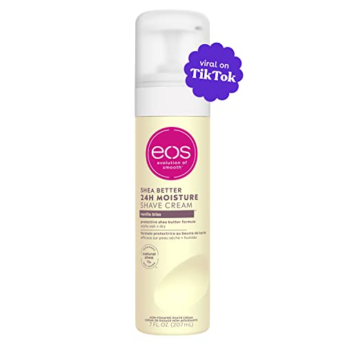 eos Shea Better Shaving Cream for Women - Vanilla Bliss | Shave Cream, Skin Care and Lotion with Shea Butter and Aloe | 24 Hour Hydration | 7 fl oz, (601) (Pack of 2)