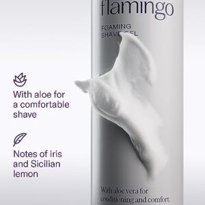 FLAMINGO Women's Foaming Shaving Gel with Aloe Vera, 6.7oz - 3ct