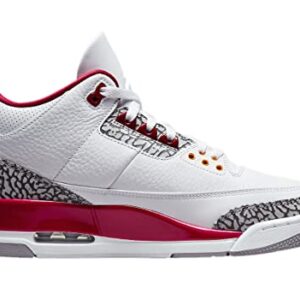 Nike Jordan Mens Air Jordan 3 CT8532 126 Cardinal, White/Light Curry-cardinal Red, Size 10.5