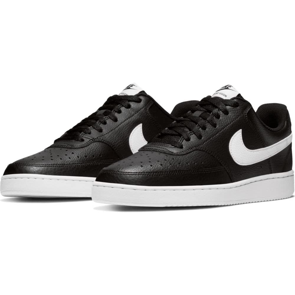 Nike Men's Court Vision Low Sneaker, Black/White-Photon Dust, 8 Regular US