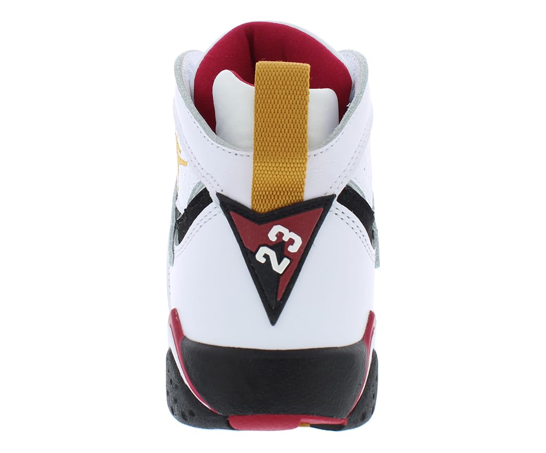 Jordan Air 7 Retro BG (Big Kid) White/Black/Cardinal Red/Chutney 5.5 Big Kid M