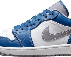 Nike Men's Air Jordan 1 Low Shoes, True Blue/Cement Grey, 8.5