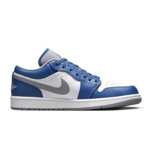 Nike Men's Air Jordan 1 Low Shoes, True Blue/Cement Grey, 8.5