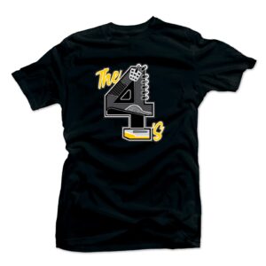 Jordan Retro 4 Tour Yellow Lighting Match Tees - The 4's Black | Medium