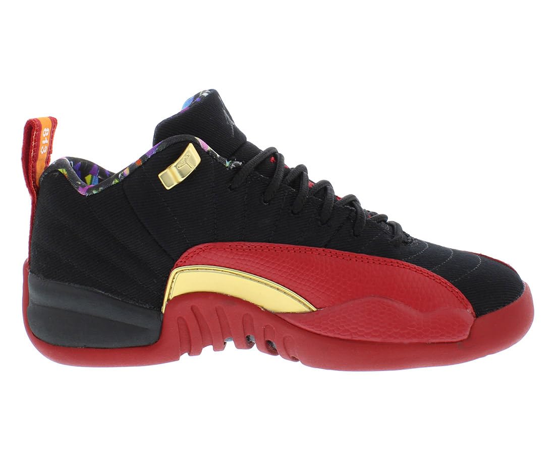 Jordan Air Jordan 12 Retro Low SE (Big Kid) Black/Varsity Red/Metallic Gold 4 Big Kid M