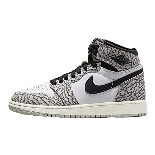 Jordan Nike Air 1 Retro High OG Tech Grey/Muslin-Black-White FD1437-052 6Y