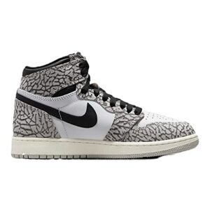 Jordan Nike Air 1 Retro High OG Tech Grey/Muslin-Black-White FD1437-052 6Y