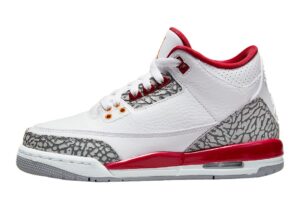 nike boys air jordan 3 gs 398614 126 cardinal, white/light curry/cardinal red, size 4y