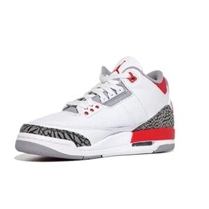 jordan boy's air 3 retro (big kid) white/fire red/black/cement grey 5.5 big kid m