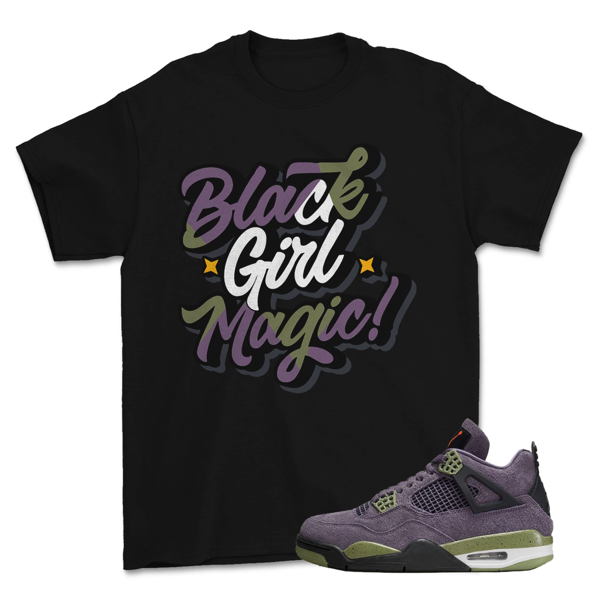 Shirt for 4 Retro Canyon Purple 4s Black Magic/X-Large