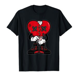 4 Red Thunder Tee Shoes Heartbreak Cry Red Thunder 4s T-Shirt