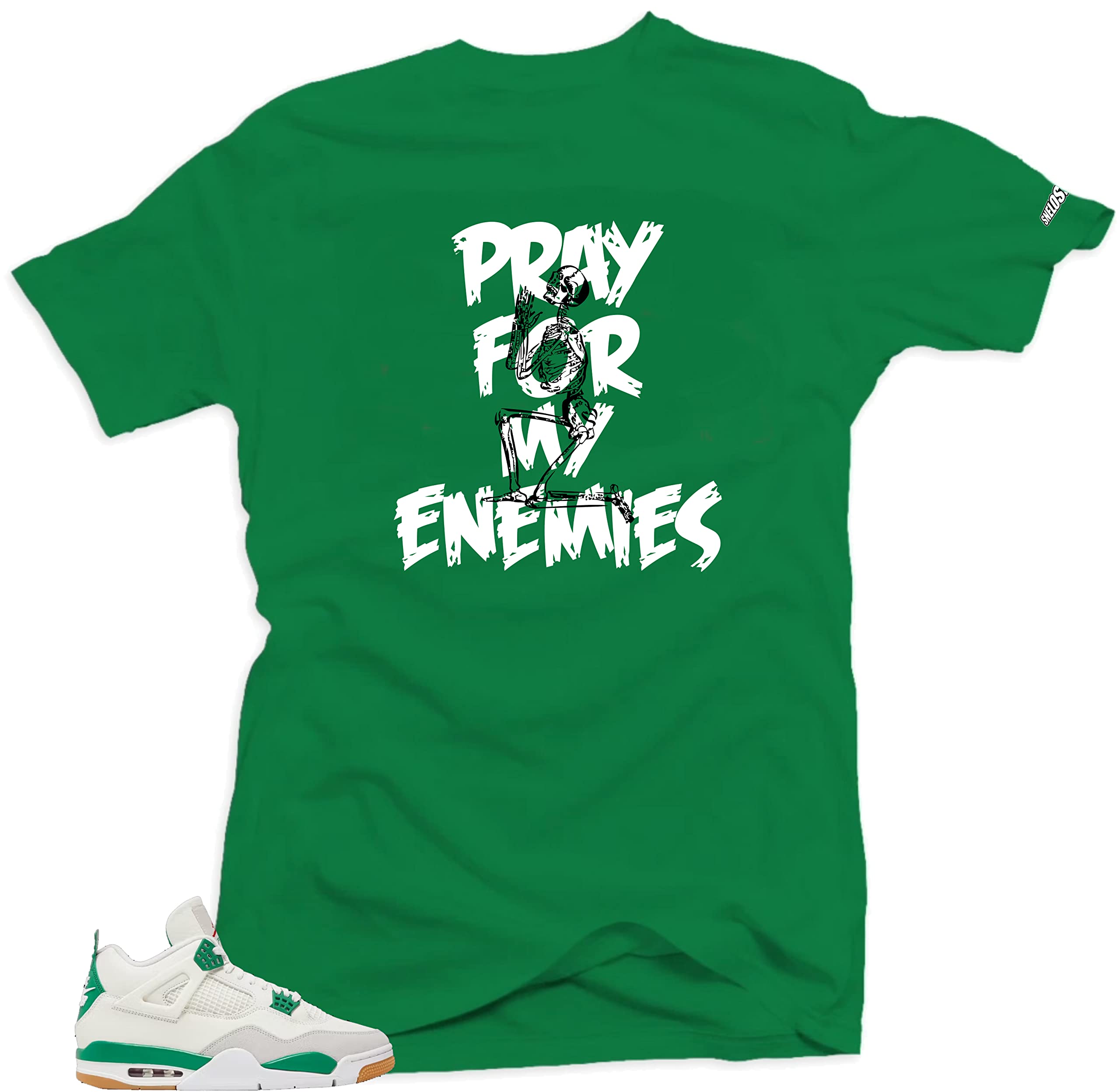 Jordan SB 4 Green Pine Matching Shirt - Sneaker Tee, Enemies Green - Small