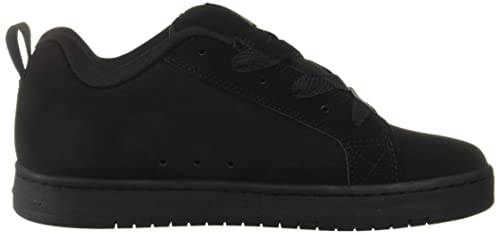 DC Men's Court Graffik Skate Shoe, Black/Black/Black, 10 D D US