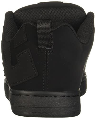 DC Men's Court Graffik Skate Shoe, Black/Black/Black, 10 D D US