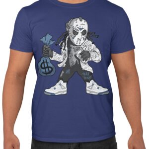 Jordan 4 Midnight Navy Men's Matching T-Shirt Hockey Mask Dude, Shirt to Match Jordan 4s Midnight Navy