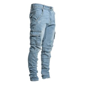 Pantete Mens Slim Fit Jeans 7 Pockets Stretch Skinny Denim Pencil Pants Nova Fashion