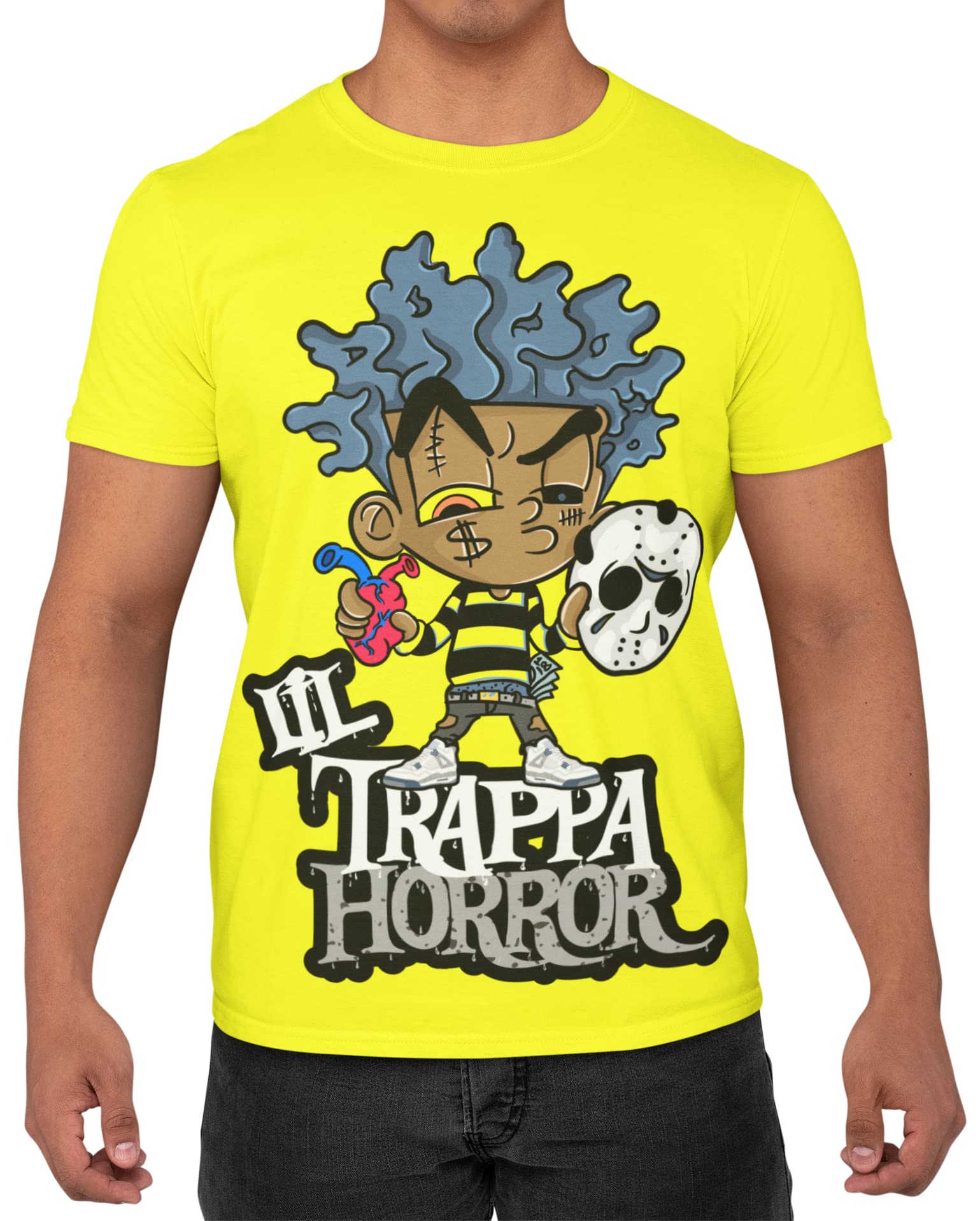 Jordan 4 Midnight Navy Lil TrappaHorror Shirt to Match Men's Sneakers Lil-Trappa-Horror, Jordan 4s Midnight Navy Tshirt