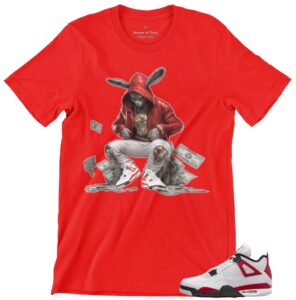shirt to match jordan 4 red cement men's graphic urban tee
