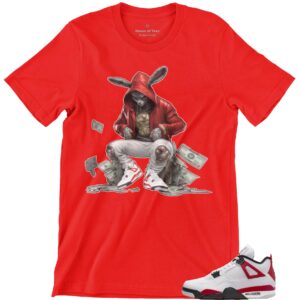 Shirt to Match Jordan 4 Red Cement Men's Graphic Urban Tee