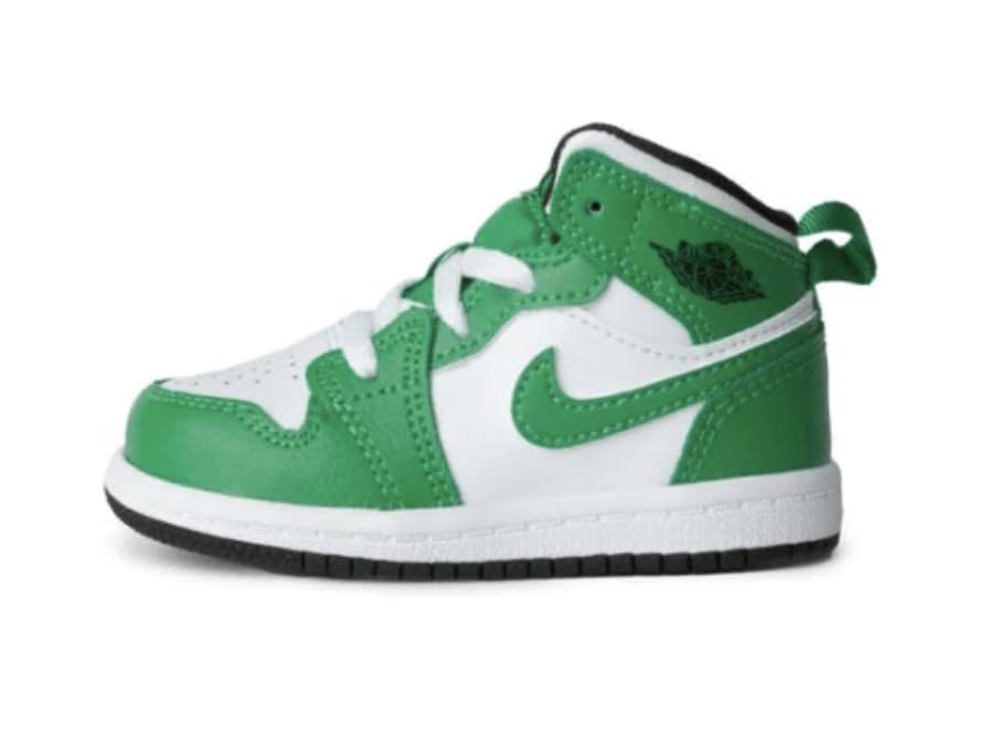 Jordan 1 Mid Toddler's Lucky Green/Black-White (DQ8425 301) - Size 8c