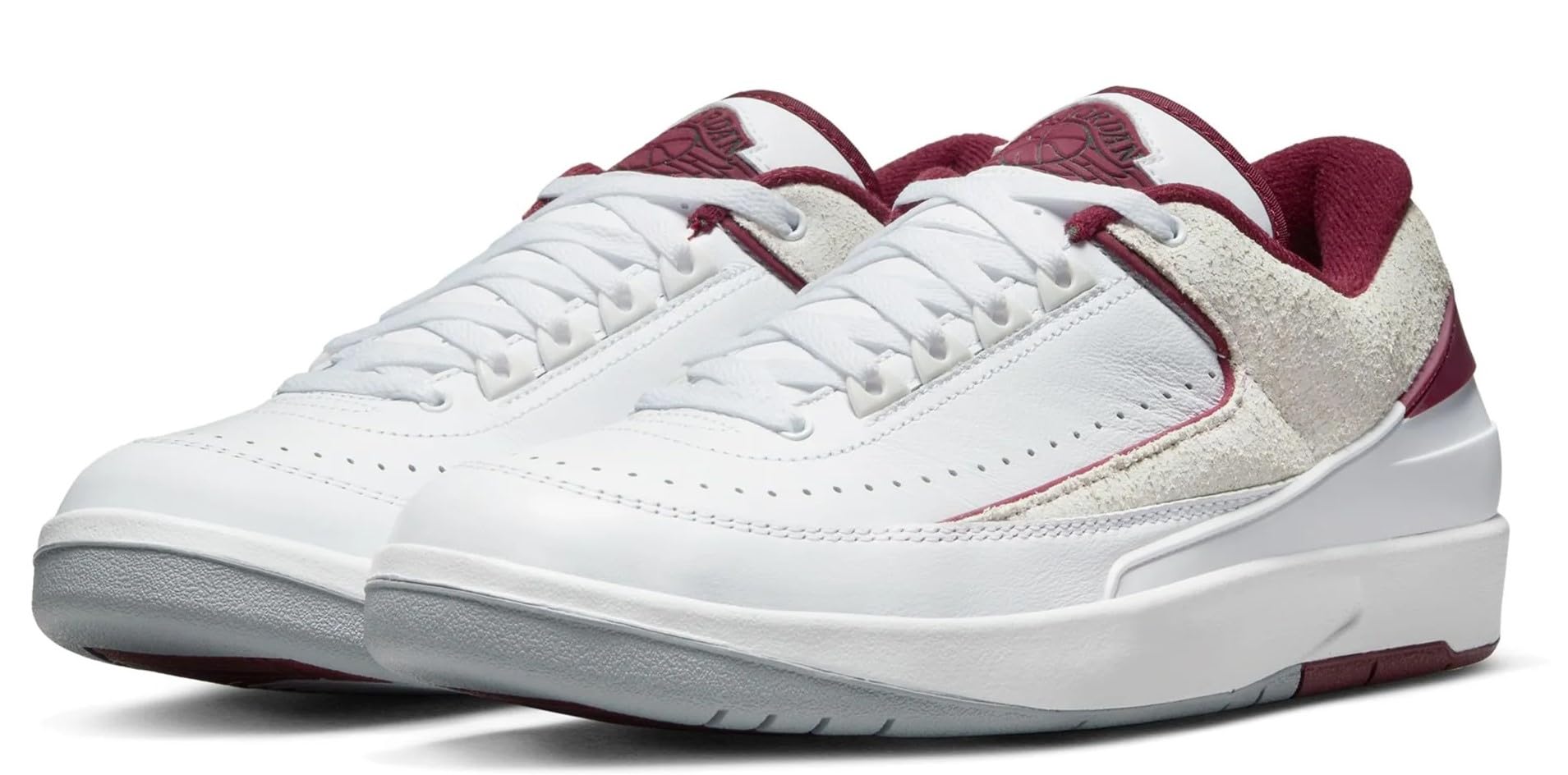 Jordan Men's 2 Retro Low Cherrywood White/Cherrywood Red (DV9956 103) - 10