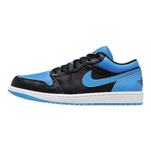 Nike Air Jordan 1 Low Men's Black/Black-University Blue 553558-041 - Size 11.5