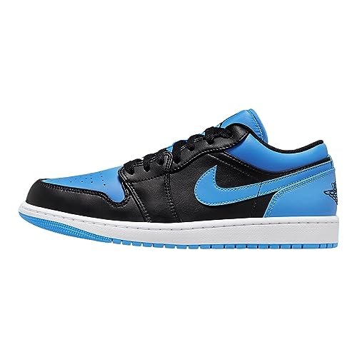 Nike Air Jordan 1 Low Men's Black/Black-University Blue 553558-041 - Size 11.5