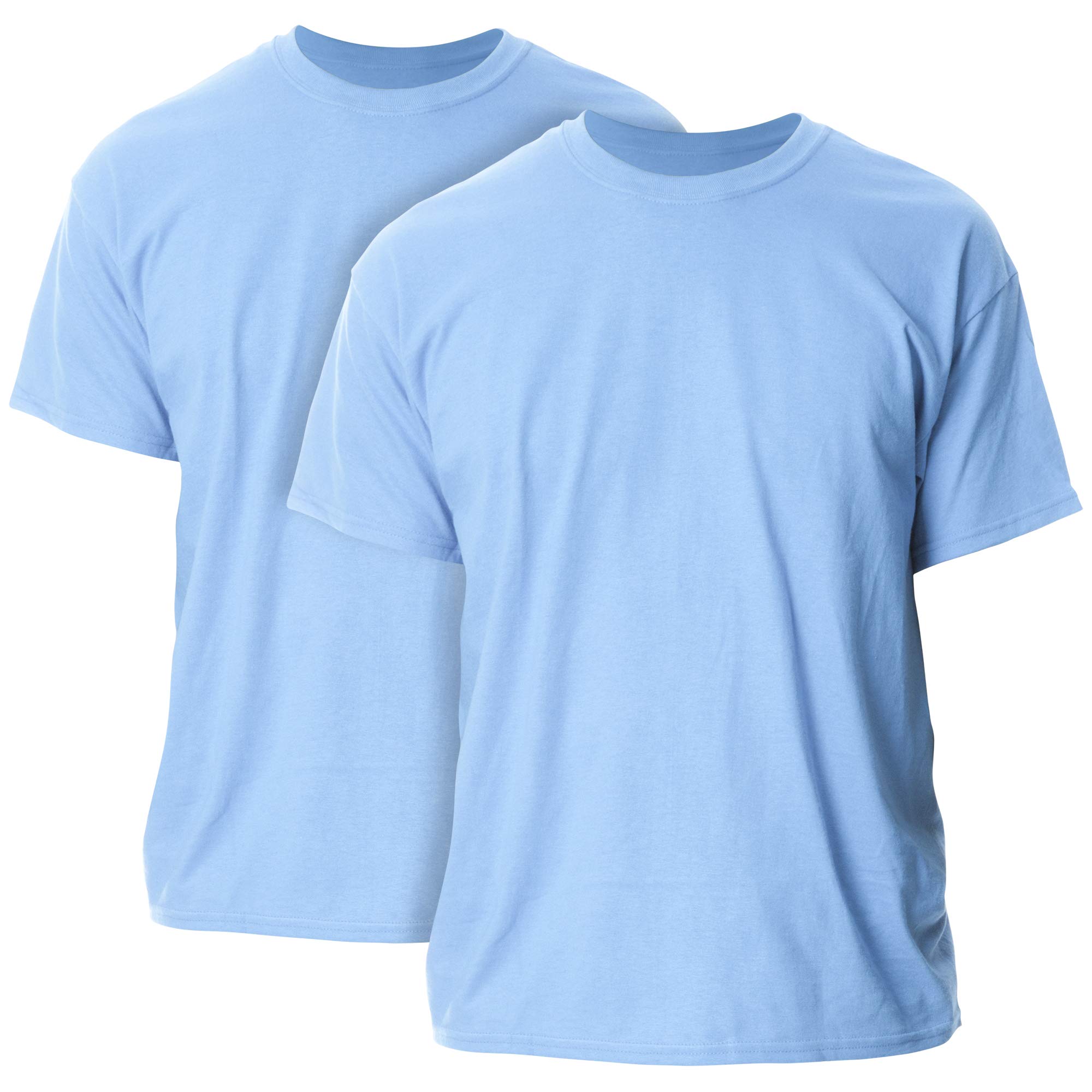 Gildan mens Heavy Cotton T-shirt, Style G5000, Multipack Shirt, Carolina Blue (2-pack), X-Large US
