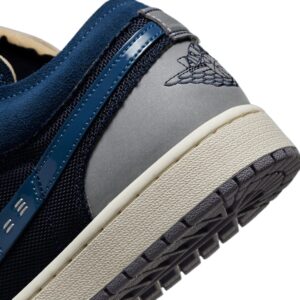 Nike Men's Air Jordan 1 Low Craft Shoes, Obsidian/French Blue/Sail/Ashe, 9