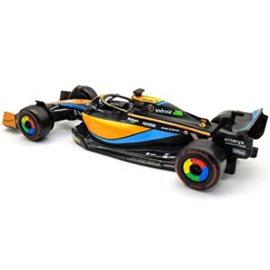 JODIYAAH 1:43 2022 F1 McLaren MCL36 #3 Daniel Ricciardo #4 Lando Norris Alloy Luxury Vehicle Diecast Cars Model Toy (2022 MCL36 #3)