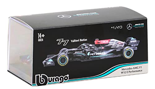 AMG F1 W12 E Performance #77 Valtteri Bottas Formula One F1 (2021) 1/43 Diecast Model Car by Bburago 38058 VB