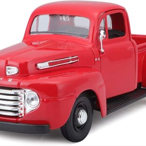 Maisto 1:25 Scale 1948 Ford F-1 Pickup Diecast Truck Vehicle, Colors May Vary [Grey/Blue]