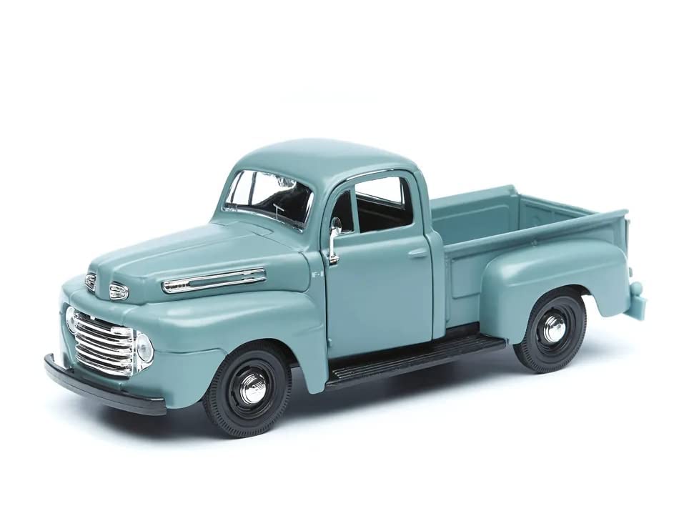 Maisto 1:25 Scale 1948 Ford F-1 Pickup Diecast Truck Vehicle, Colors May Vary [Grey/Blue]