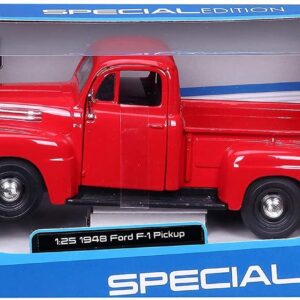 Maisto 1:25 Scale 1948 Ford F-1 Pickup Diecast Truck Vehicle, Colors May Vary [Grey/Blue]