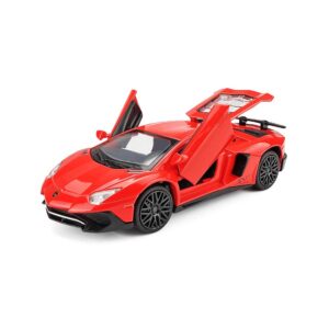 alloy collectible red lamborghini car toy pull back vehicles diecast cars model with light & sound