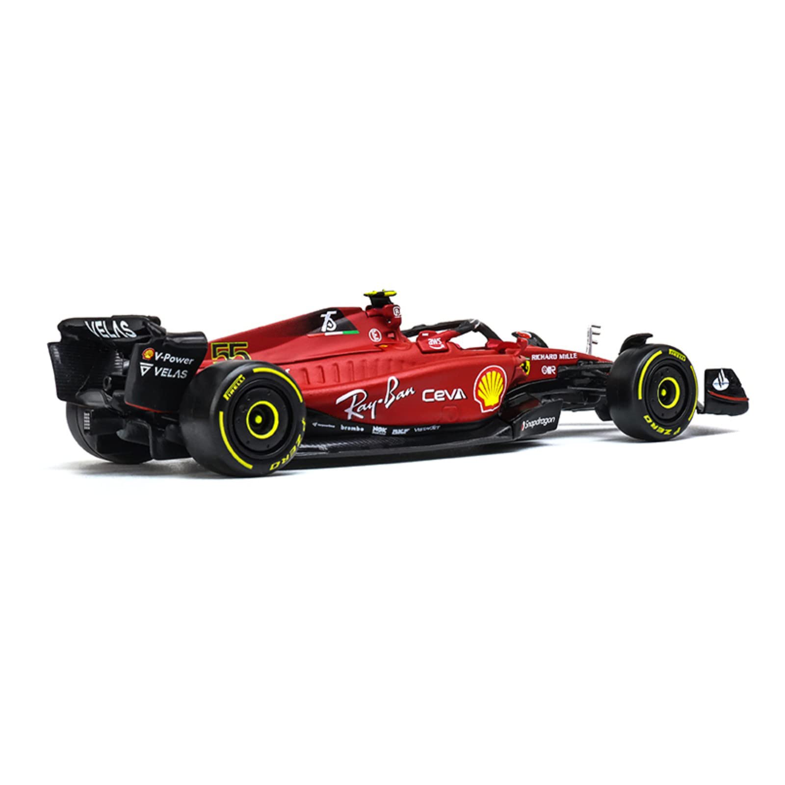 HTLNUZD Bburago 1:43 Latest 2022 F1-75#55 Carlos Sainz 1/43 Alloy Racing F1-75#55 Luxury Formula One Static Die Cast Vehicles Collectible Car Model Collection Gifts (Standard F1-75#55)