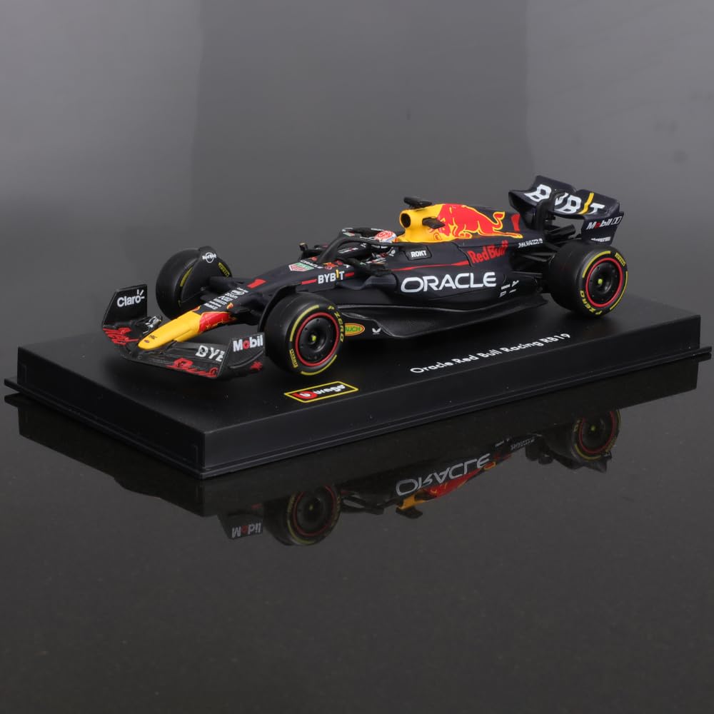 JODIYAAH Bburago 1:43 2023 F1 Red Bull RB19 N. #1 Max Verstappen Ferrari Mercedes Formula Racing Alloy Car Diecast Model (RB19 No.#1 W/Driver)