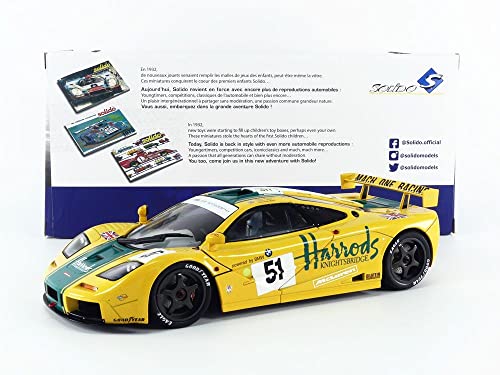 solido S1804105 1:18 F1 GT-R Short Tail 24h Le Mans 1995-Harrods McLaren Collectible Miniature car, Multi