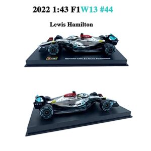 HTLNUZD Bburago 1:43 F1Mercedes AMGW13 #44 Lewis Hamilton 1/43 Racing Car W13 #44 Super Formula One Alloy Luxury Die Cast Collection Vehicles Model (Hardcover W13#44)