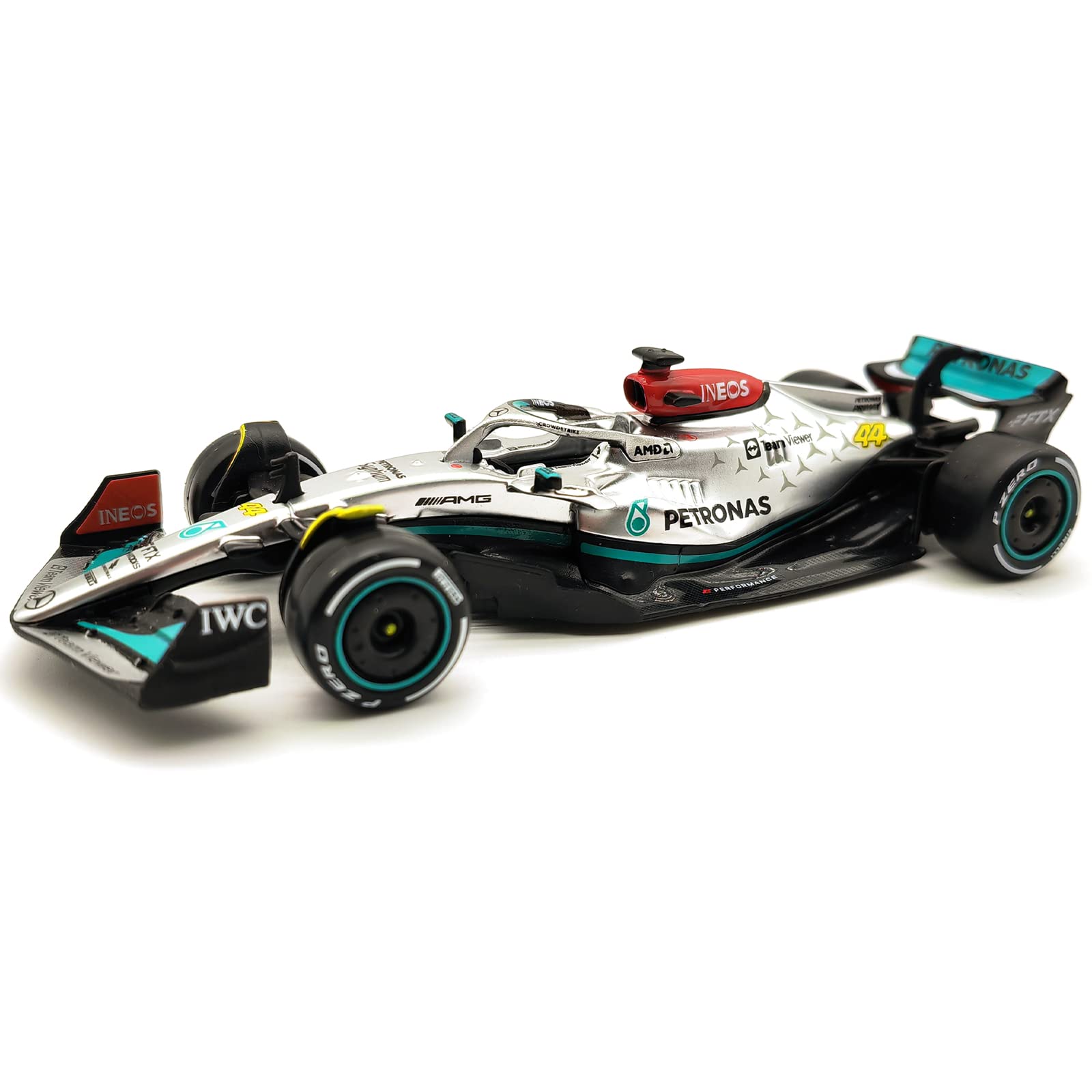 XTD Bburago 1:43 2022 F1 Mercedes-AMG Team W13 #44 Lewis Hamilton Alloy Luxury Vehicle Diecast Cars Model Toy (2022 W13 #44)