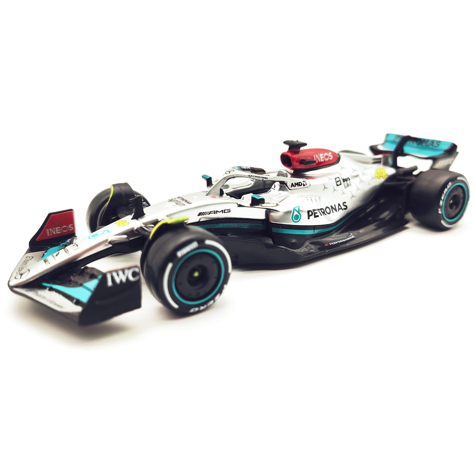 XTD Bburago 1:43 2022 F1 Mercedes-AMG Team W13 #44 Lewis Hamilton Alloy Luxury Vehicle Diecast Cars Model Toy (2022 W13 #44)