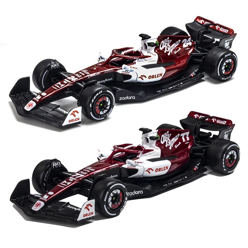 JODIYAAH Bburago 1:43 2022 Alfa Romeo F1 Racing Team C42#24 Guanyu Zhou Alloy Car Diecast Car Model Toy Collection (F1 C42#24)