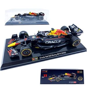 htlnuzd bburago 2022 1/24 new f1 rb18#11perez racing compatible with red bull 1:24 static alloy car collectible gift die cast model