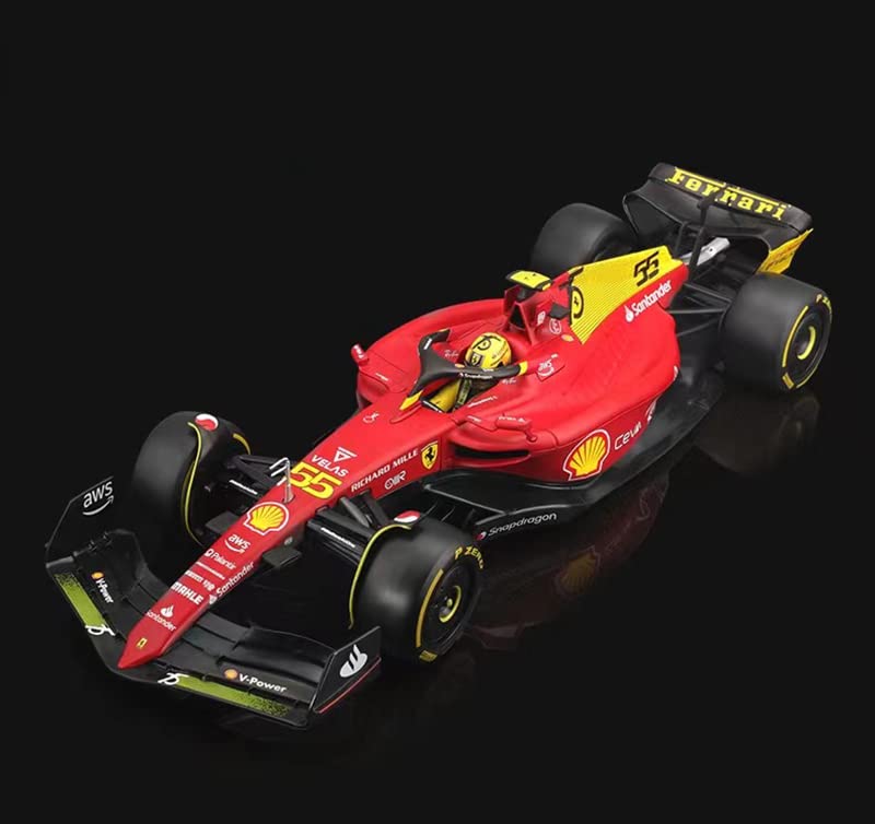 XTD Bburago 1:18 2022 F1 F1-75 75th Anniversary F1-75#55 Carlos Sainz Alloy Luxury Vehicle Diecast Cars Model Toy Collection Gift (1/18 75th #55)